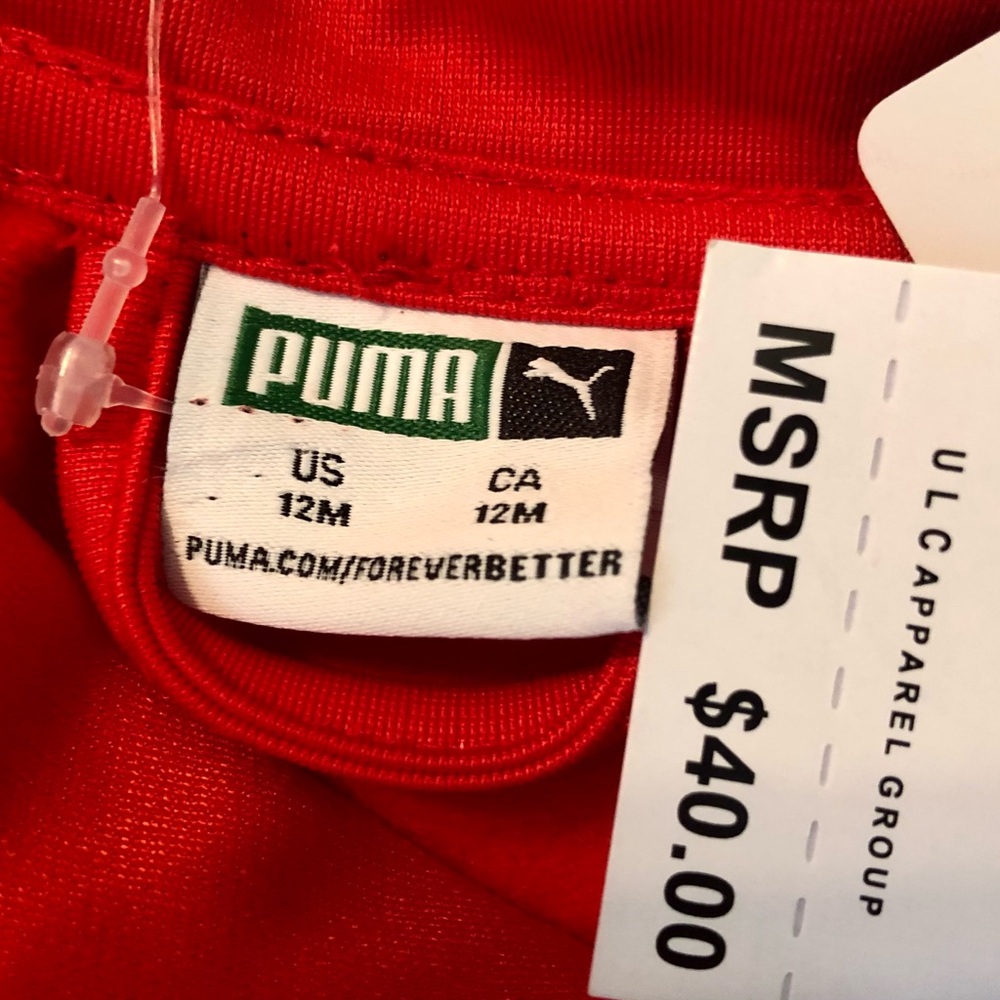 NWT PUMA Toddler Red and Black Jogger Set (12 Mos) - Picture 10 of 10